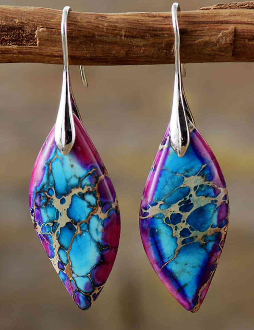 Handmade Natural Stone Dangle Earrings - Amara Luxe Fine Boutique