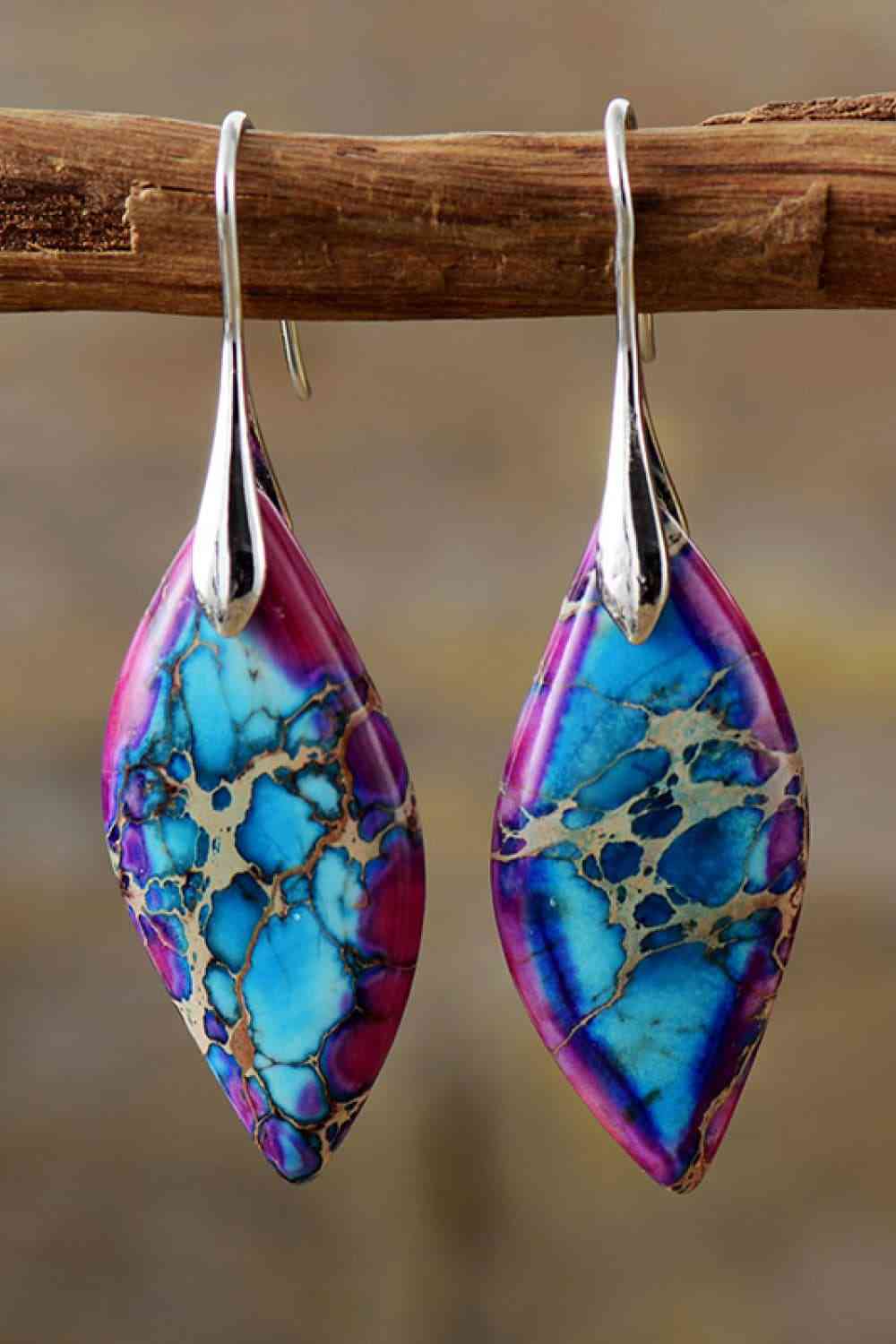 Handmade Natural Stone Dangle Earrings - Amara Luxe Fine Boutique