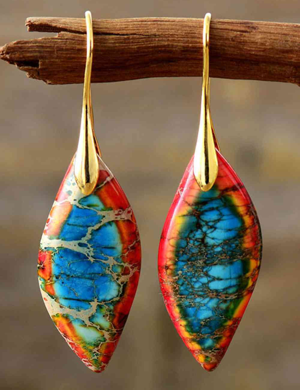 Handmade Natural Stone Dangle Earrings - Amara Luxe Fine Boutique