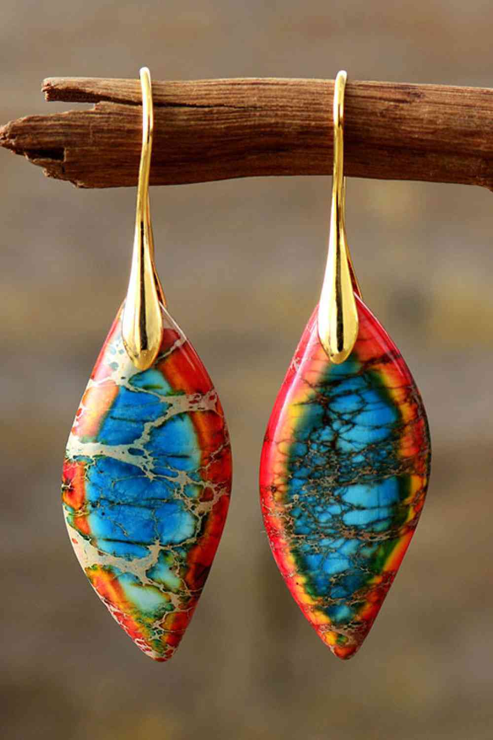 Handmade Natural Stone Dangle Earrings - Amara Luxe Fine Boutique