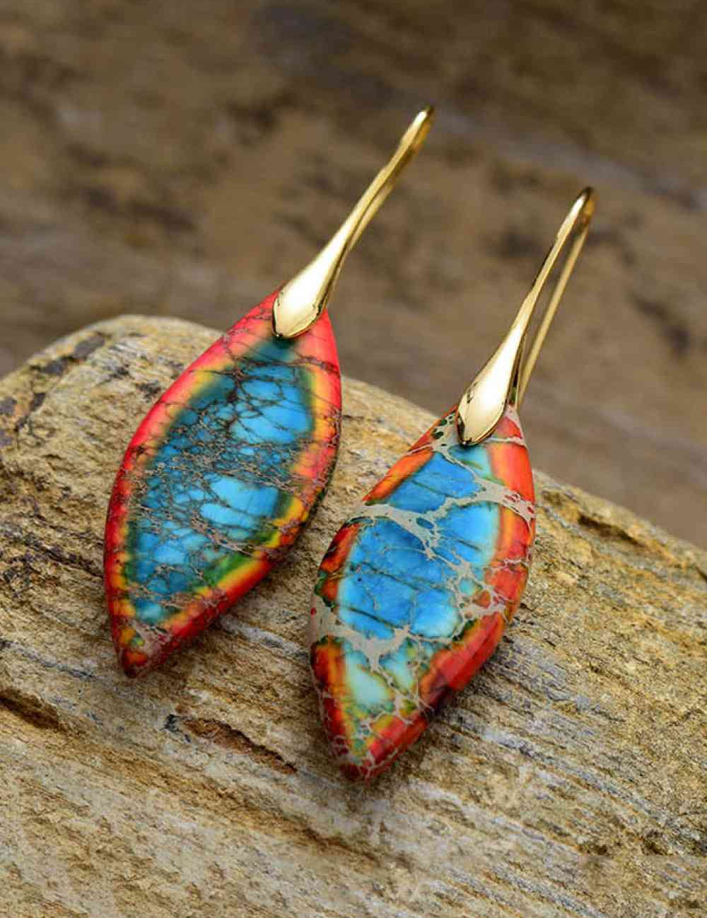 Handmade Natural Stone Dangle Earrings - Amara Luxe Fine Boutique