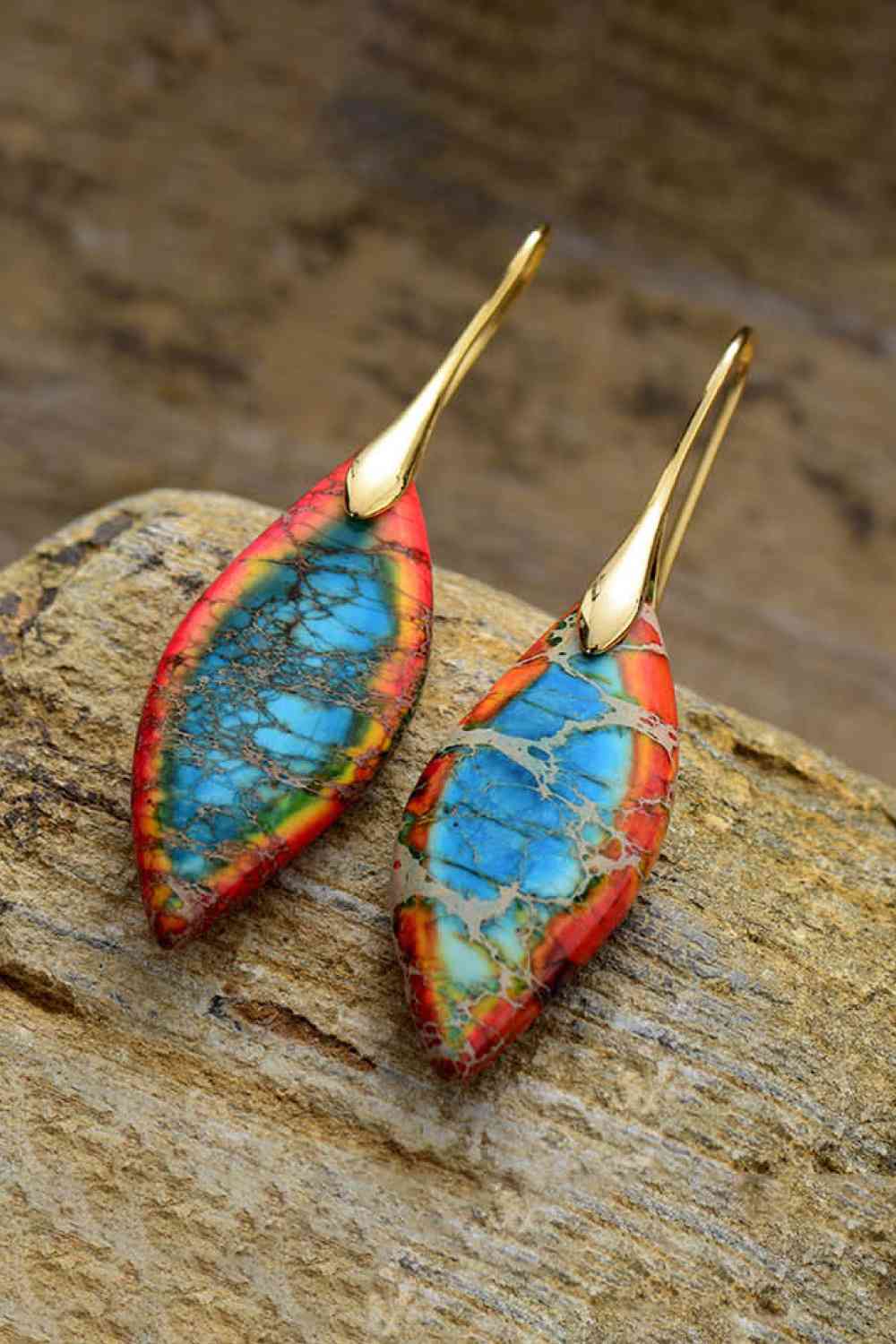 Handmade Natural Stone Dangle Earrings - Amara Luxe Fine Boutique