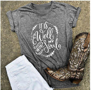 IT IS WELL WITH MY SOUL GRAPHIC TEE - Amara Luxe Fine Boutique