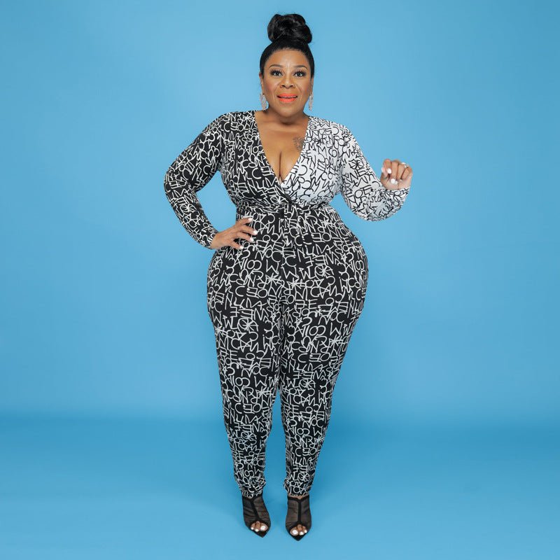 Jumpsuit Ladies Rompers V Neck - Amara Luxe Fine Boutique