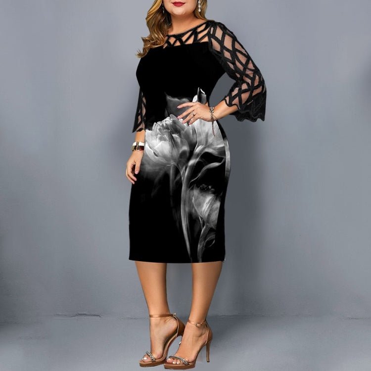 Ladies Floral Party Bodycon Dress - Amara Luxe Fine Boutique