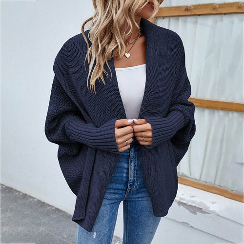 Long Sleeve Lapel Collar Streetwear Cardigan - Amara Luxe Fine Boutique