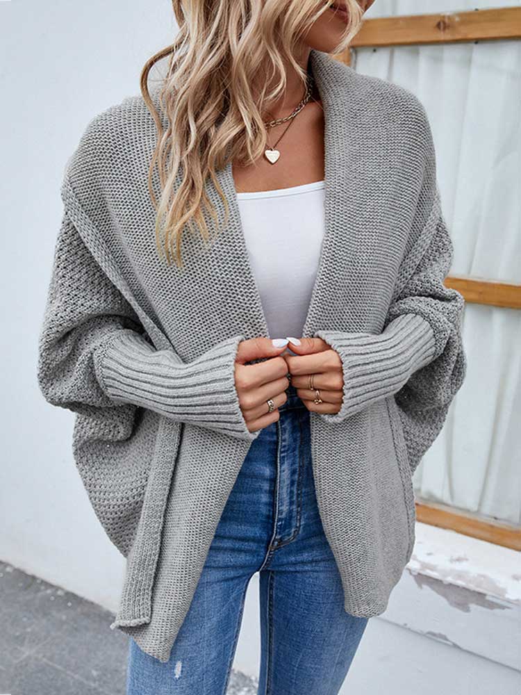 Long Sleeve Lapel Collar Streetwear Cardigan - Amara Luxe Fine Boutique