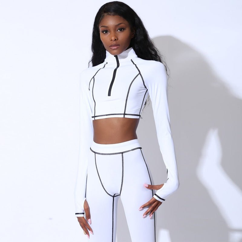 Long Sleeve Yoga Fitness Fashion Set - Amara Luxe Fine Boutique