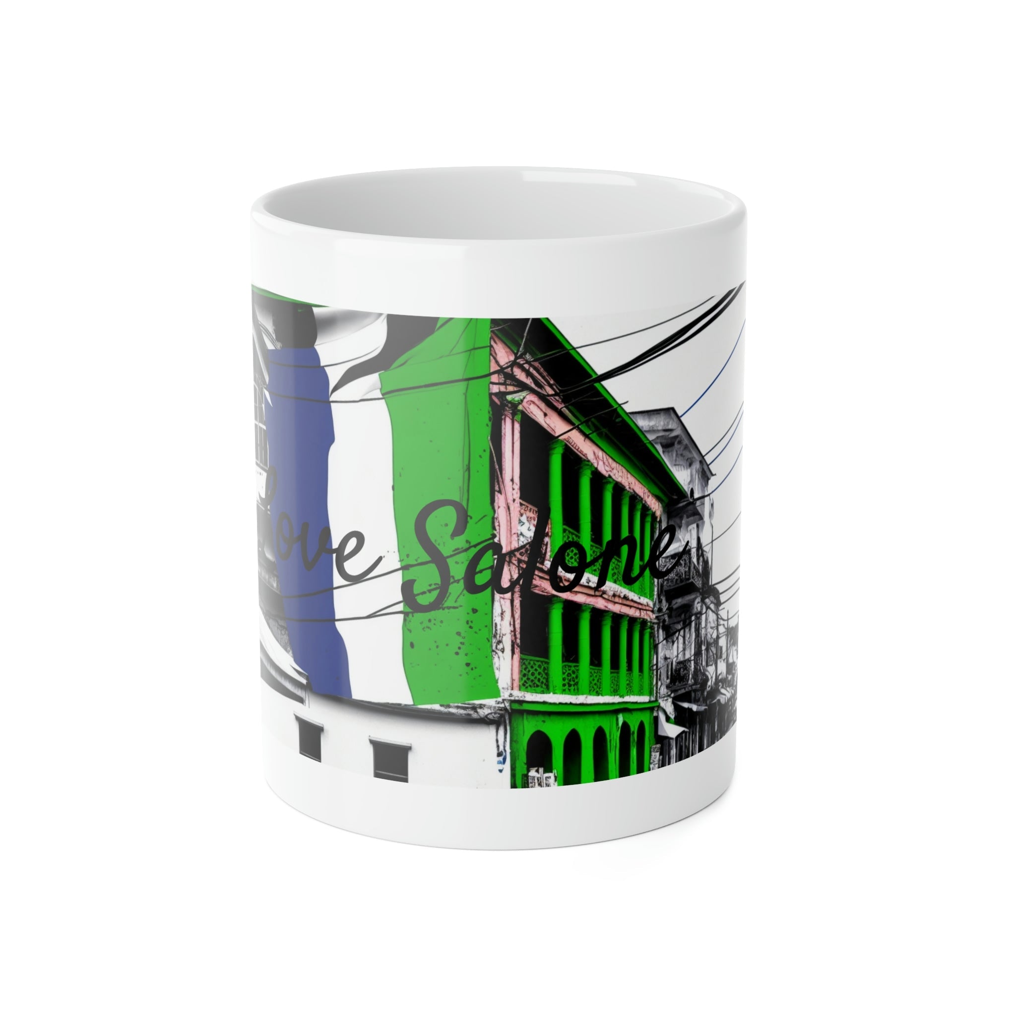 Love Salone White Ceramic Mug, 11oz - Amara Luxe Fine Boutique