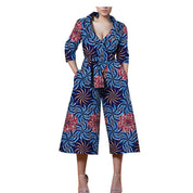 New Style African Ethnic Characteristic Batik Printed Cotton Casual Jumpsuit - Amara Luxe Fine Boutique