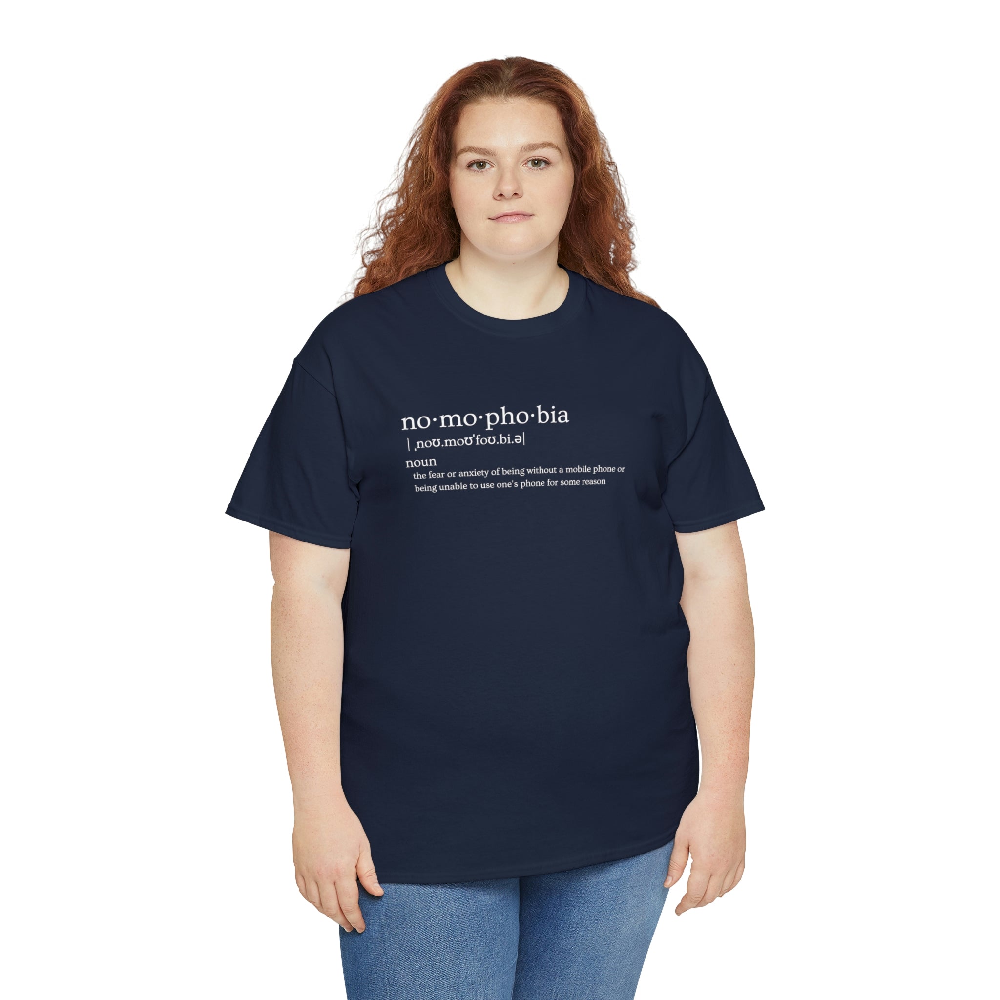 Nomophobia Women's Heavy Cotton Tee - Amara Luxe Fine Boutique