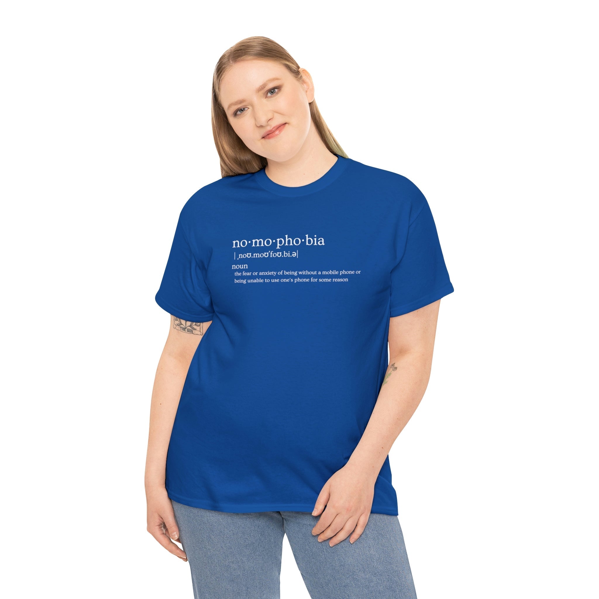 Nomophobia Women's Heavy Cotton Tee - Amara Luxe Fine Boutique