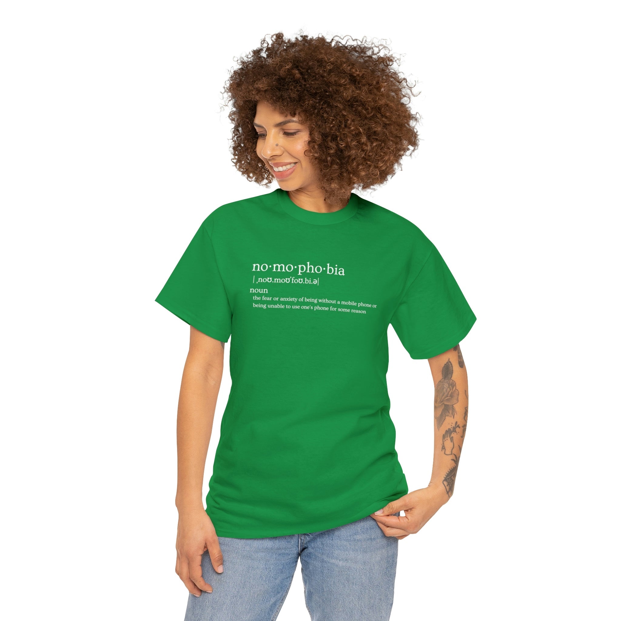 Nomophobia Women's Heavy Cotton Tee - Amara Luxe Fine Boutique