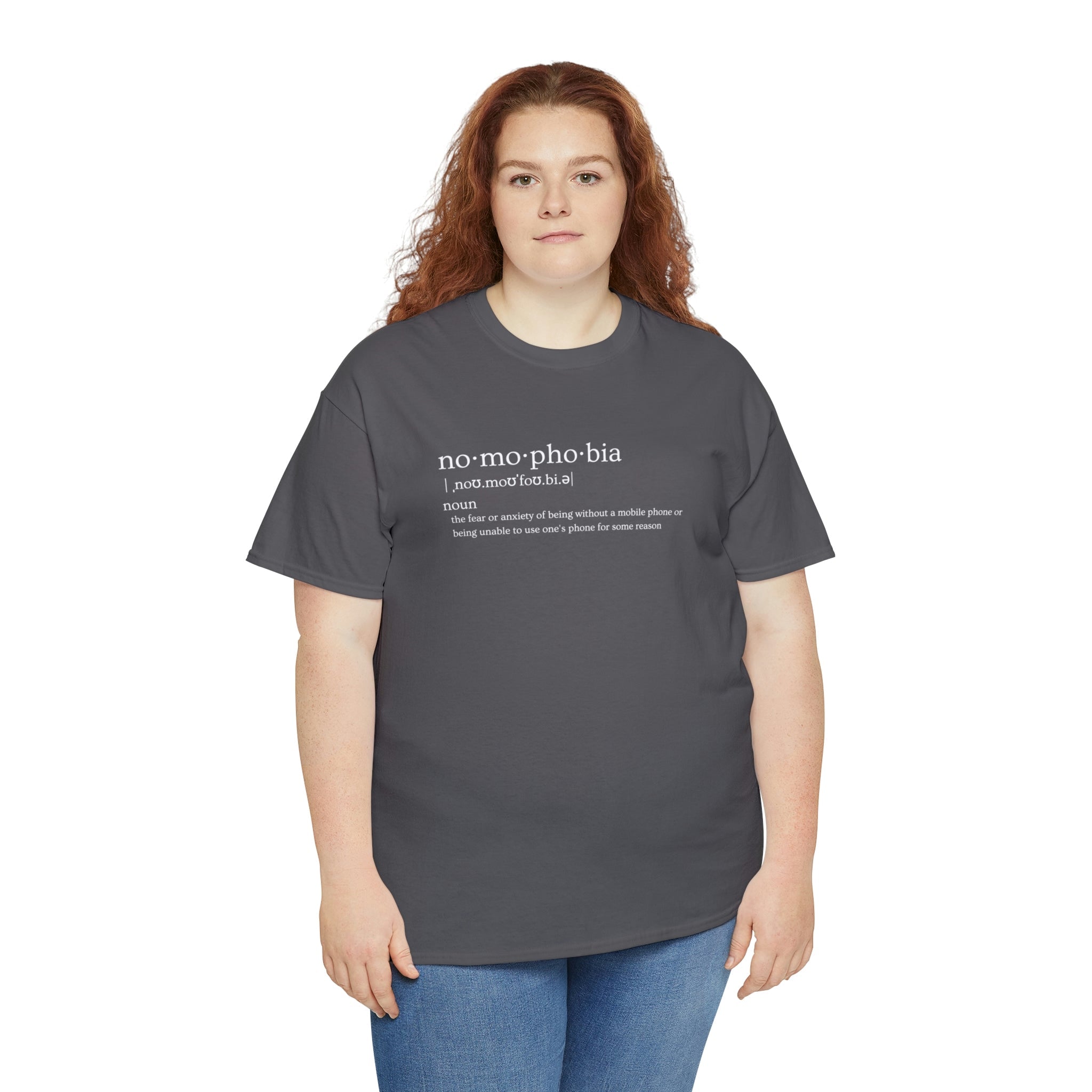 Nomophobia Women's Heavy Cotton Tee - Amara Luxe Fine Boutique