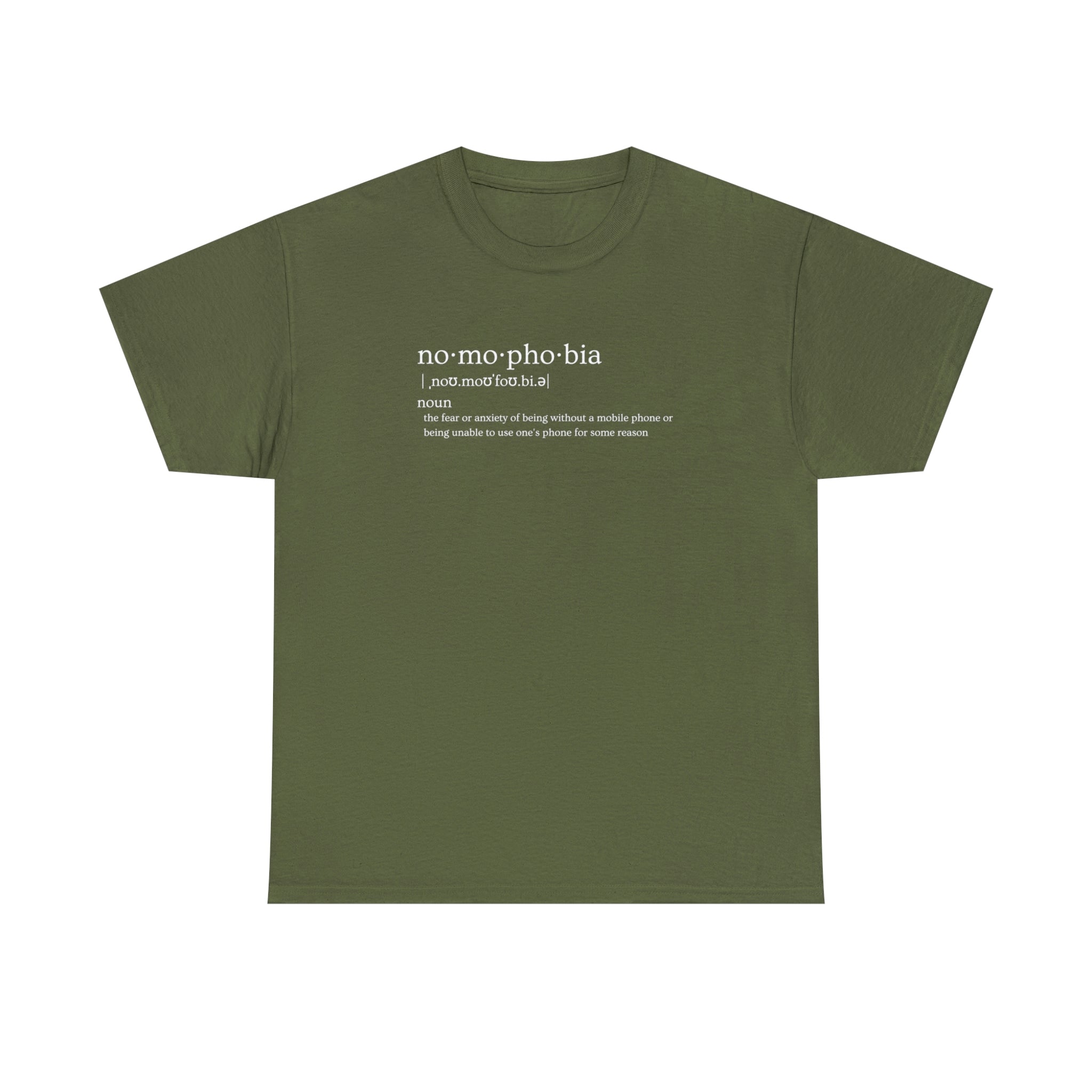 Nomophobia Women's Heavy Cotton Tee - Amara Luxe Fine Boutique