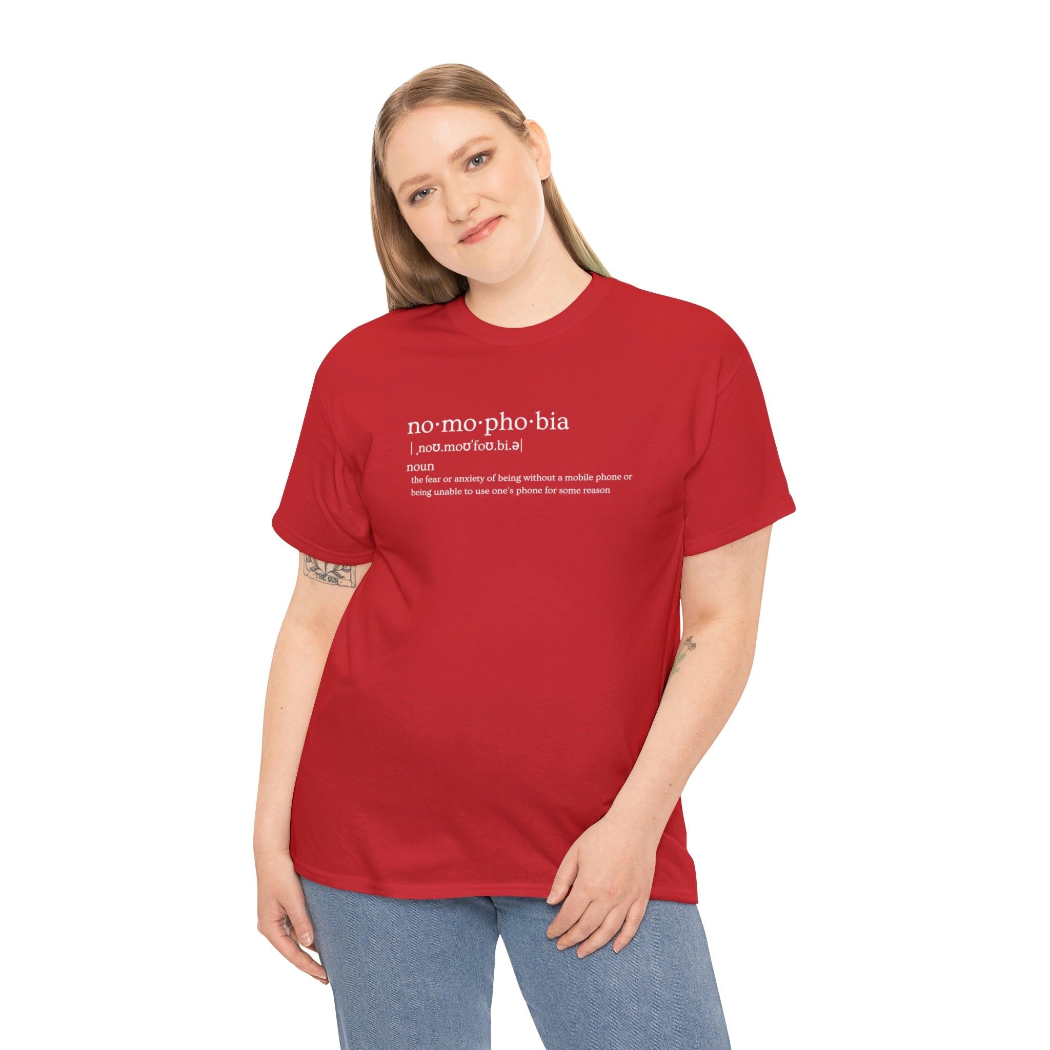 Nomophobia Women's Heavy Cotton Tee - Amara Luxe Fine Boutique