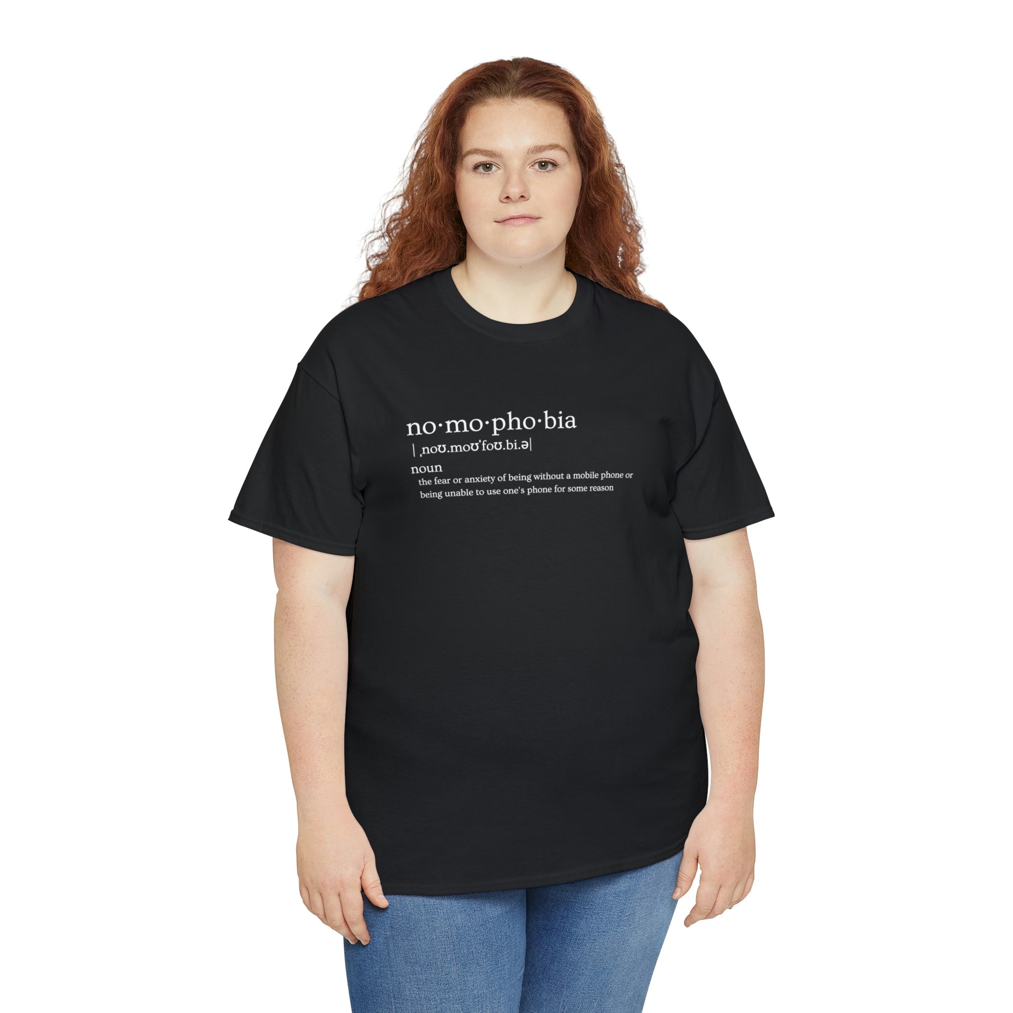Nomophobia Women's Heavy Cotton Tee - Amara Luxe Fine Boutique