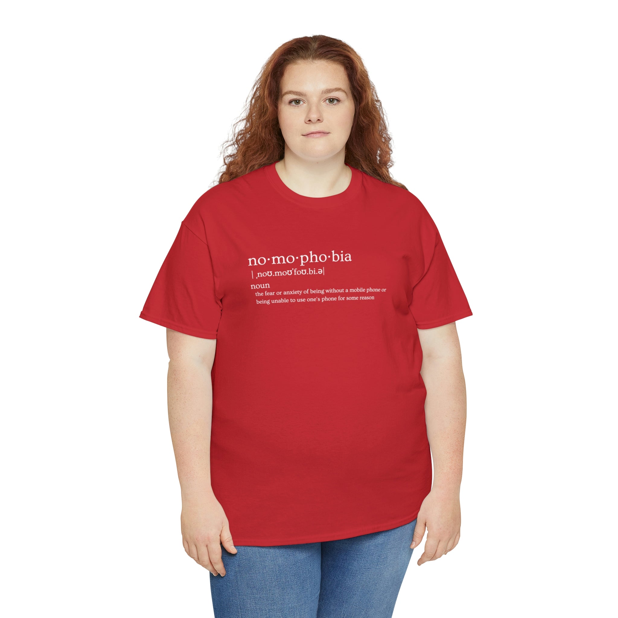 Nomophobia Women's Heavy Cotton Tee - Amara Luxe Fine Boutique