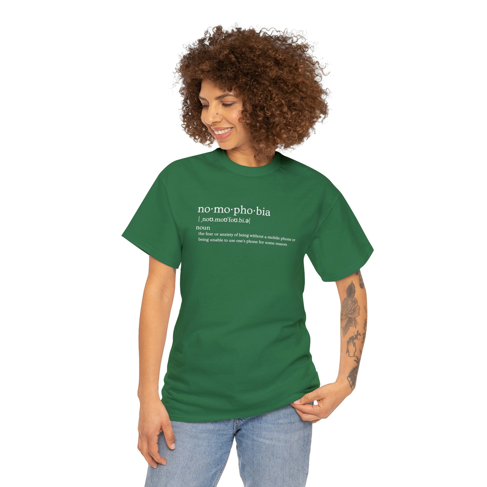 Nomophobia Women's Heavy Cotton Tee - Amara Luxe Fine Boutique