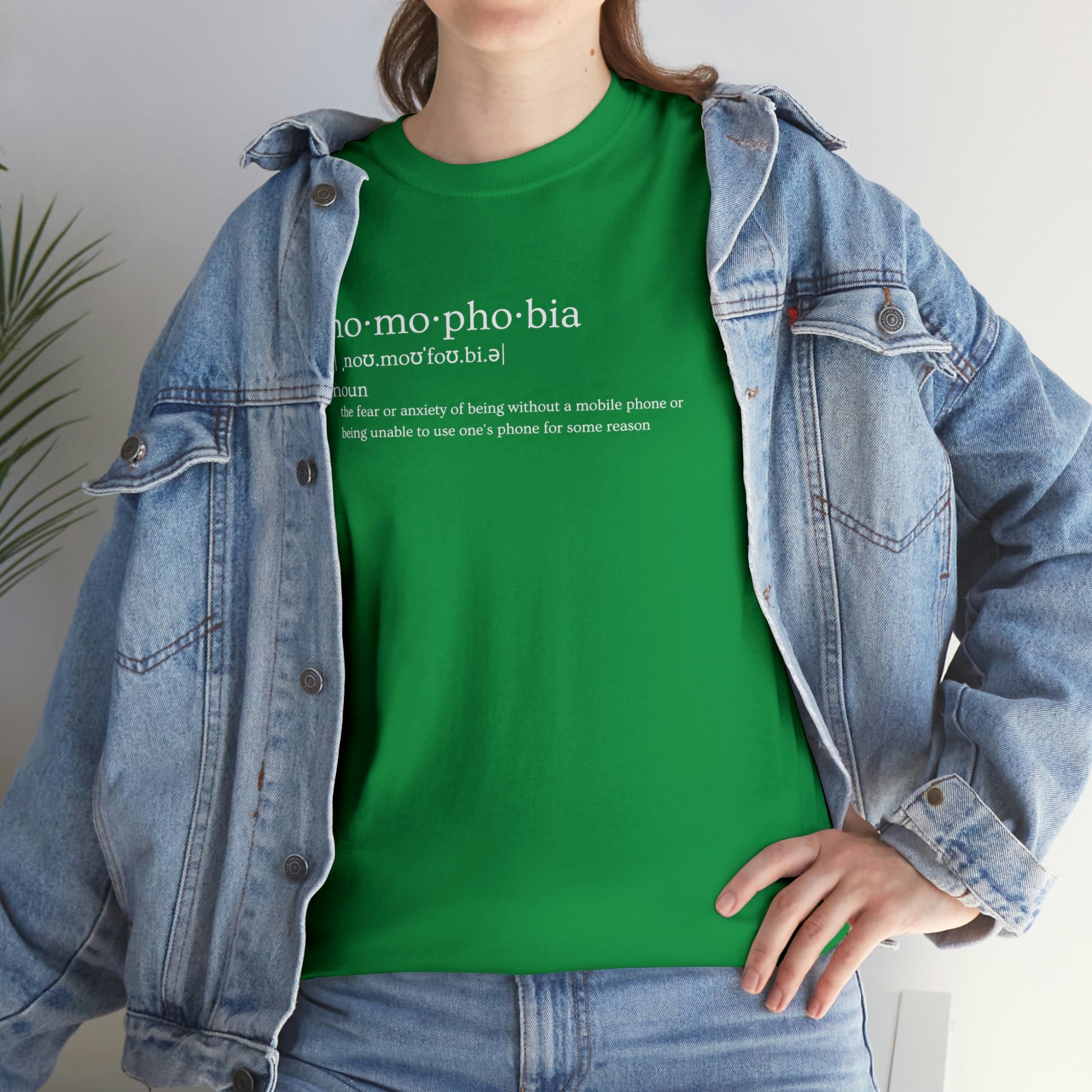 Nomophobia Women's Heavy Cotton Tee - Amara Luxe Fine Boutique