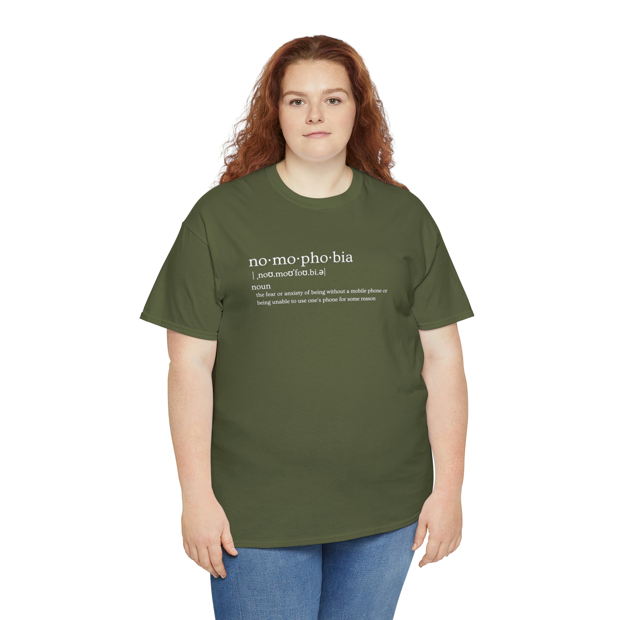 Nomophobia Women's Heavy Cotton Tee - Amara Luxe Fine Boutique