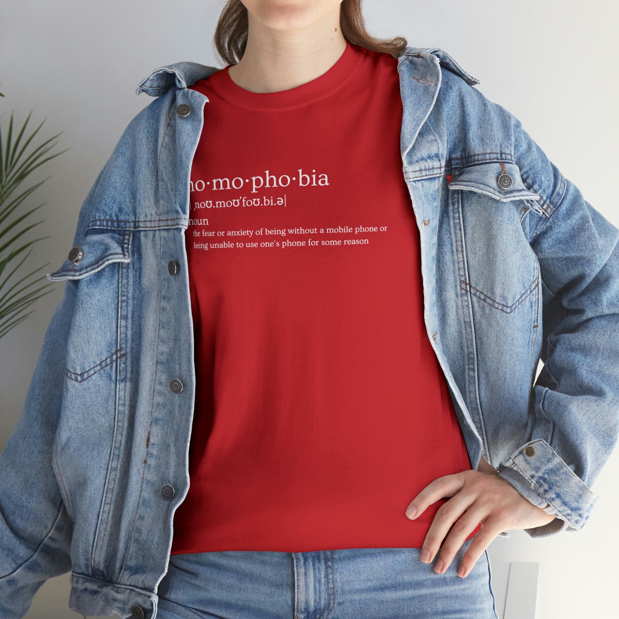Nomophobia Women's Heavy Cotton Tee - Amara Luxe Fine Boutique