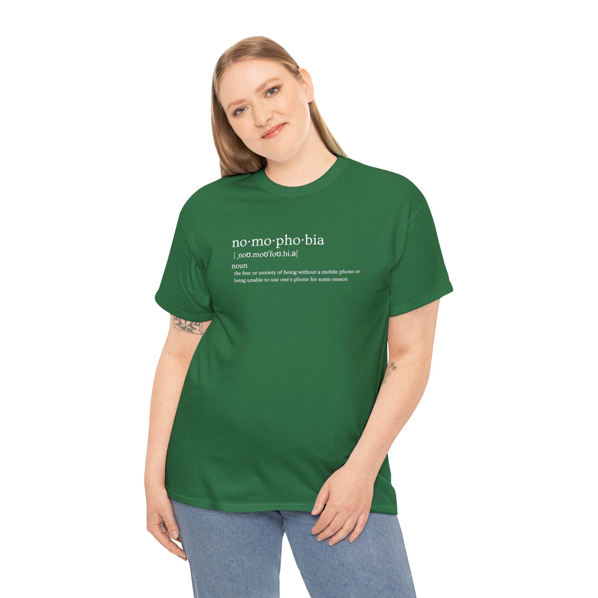 Nomophobia Women's Heavy Cotton Tee - Amara Luxe Fine Boutique