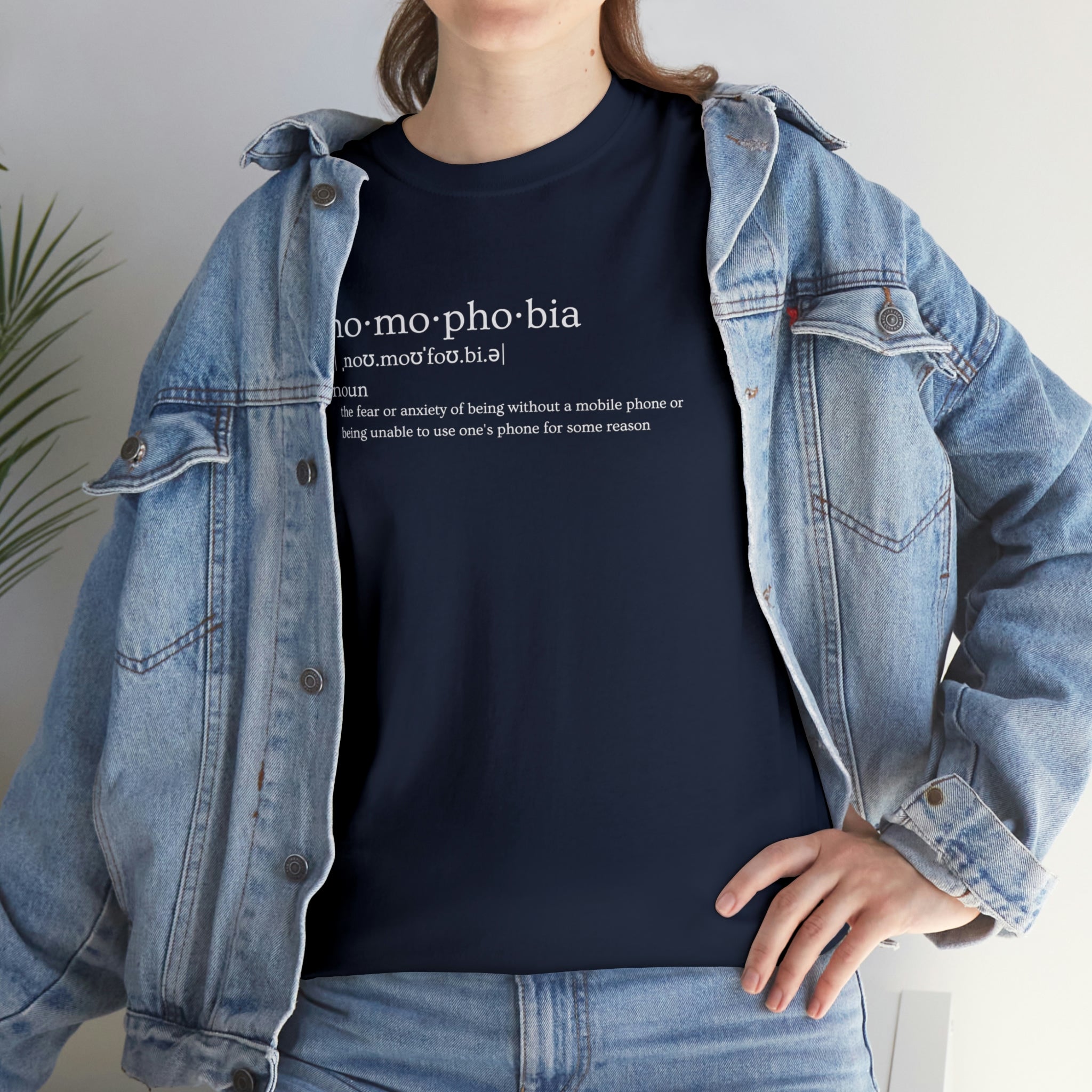 Nomophobia Women's Heavy Cotton Tee - Amara Luxe Fine Boutique