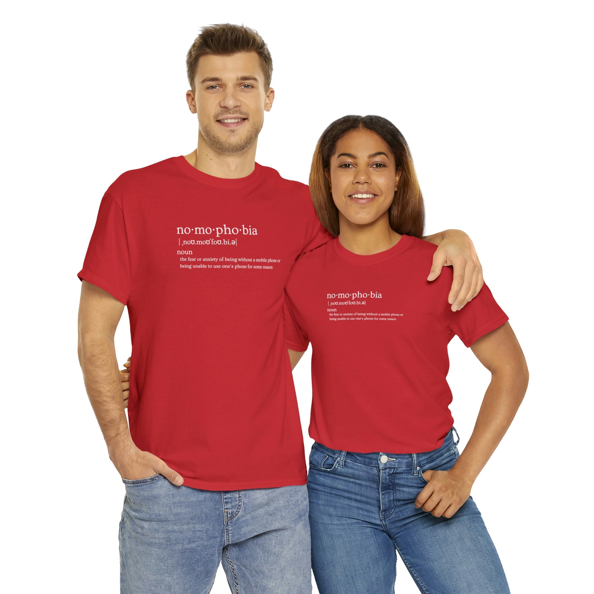 Nomophobia Women's Heavy Cotton Tee - Amara Luxe Fine Boutique