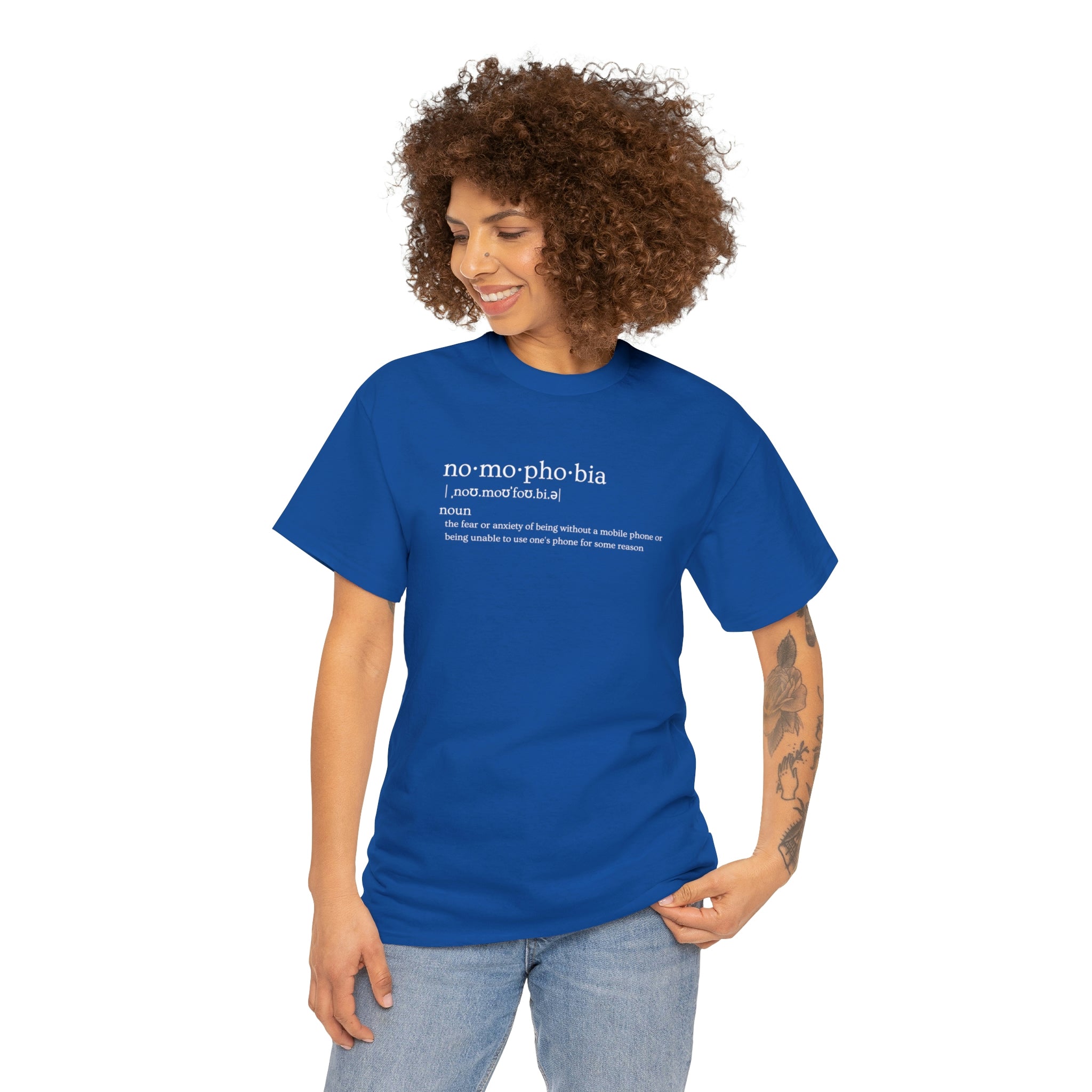 Nomophobia Women's Heavy Cotton Tee - Amara Luxe Fine Boutique