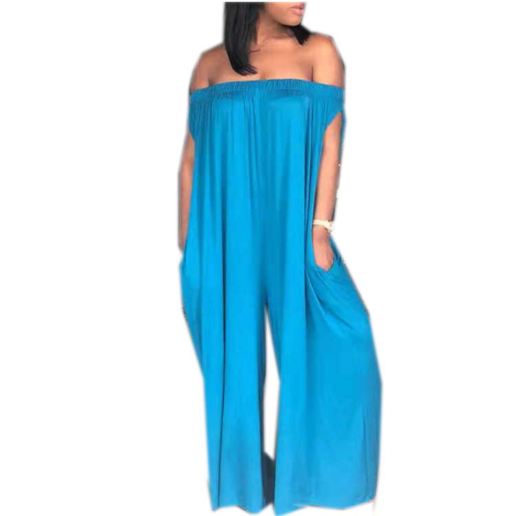 One-shoulder Tube Top Casual Loose Sleeveless Jumpsuit - Amara Luxe Fine Boutique
