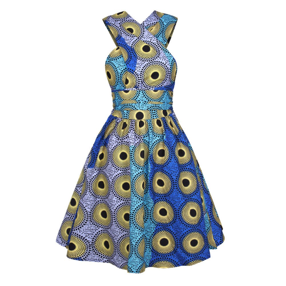 Printed African pleated skirt - Amara Luxe Fine Boutique