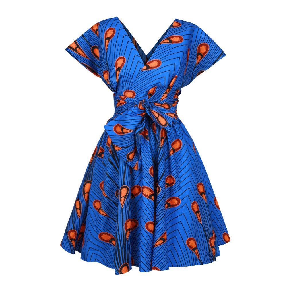 Printed African pleated skirt - Amara Luxe Fine Boutique