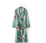 Printed gown and kimono cardigan - Amara Luxe Fine Boutique