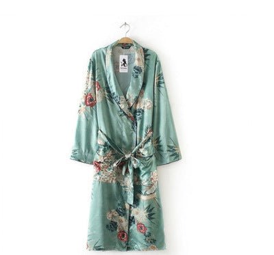 Printed gown and kimono cardigan - Amara Luxe Fine Boutique