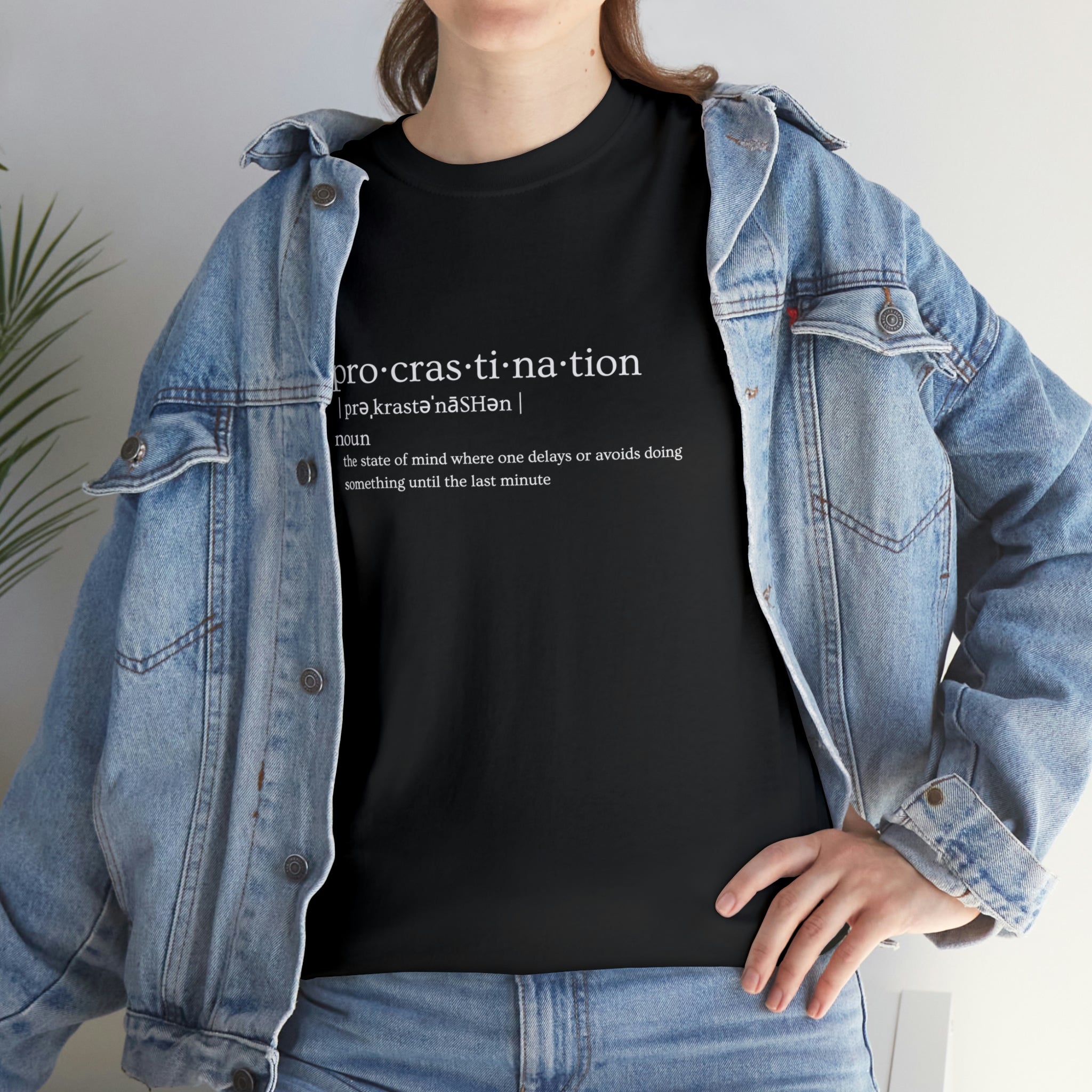 Procrastination Women's Heavy Cotton Tee - Amara Luxe Fine Boutique