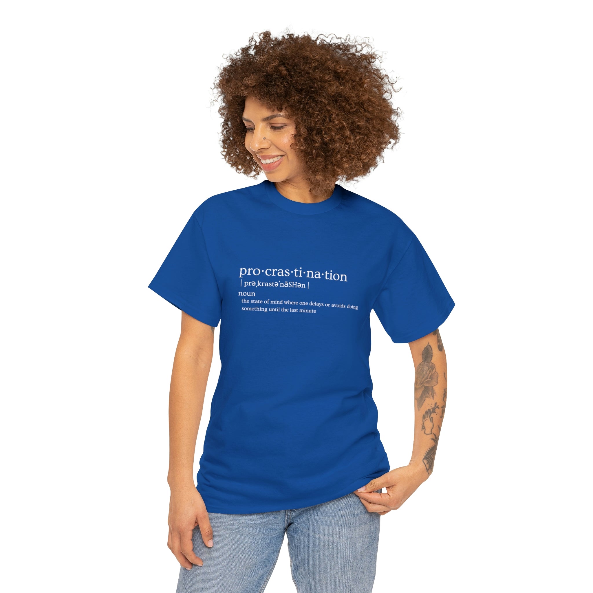 Procrastination Women's Heavy Cotton Tee - Amara Luxe Fine Boutique