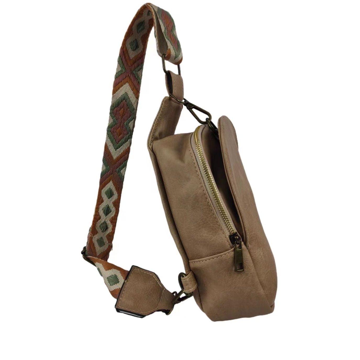 Random Pattern Adjustable Strap PU Leather Sling Bag - Amara Luxe Fine Boutique