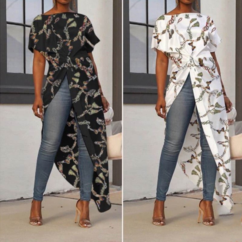 s Office shirts summer plus size tunic Blouse - Amara Luxe Fine Boutique