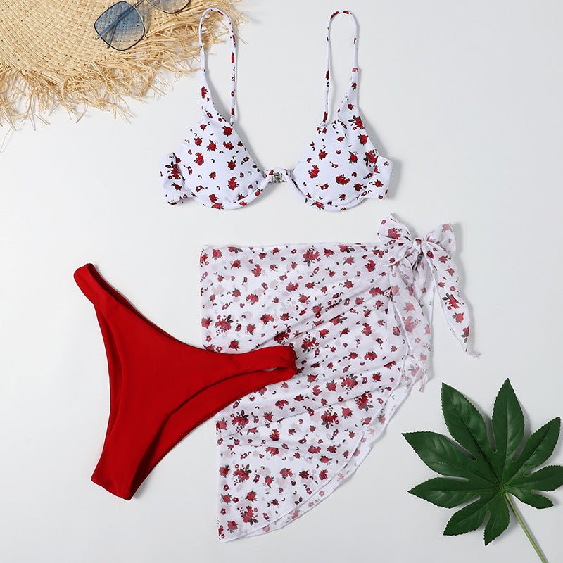 Sexy Leopard Print Split Swimsuit Women s Three piece Set - Amara Luxe Fine Boutique