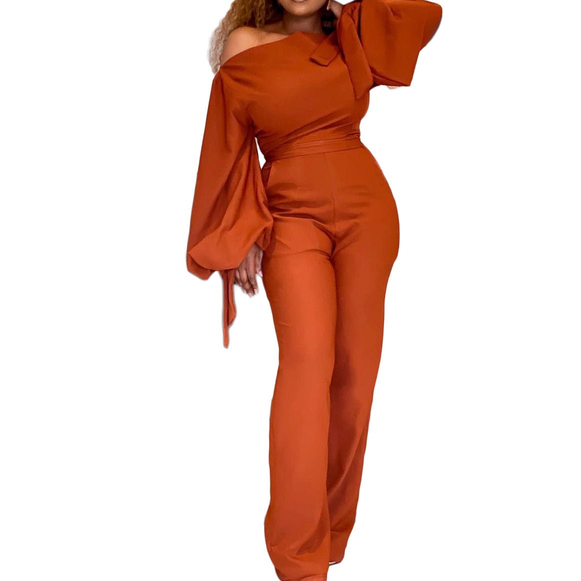Solid Color African Off-the-shoulder Jumpsuit - Amara Luxe Fine Boutique