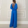 Solid Jumpsuit Big Backless Chic Party Romper - Amara Luxe Fine Boutique