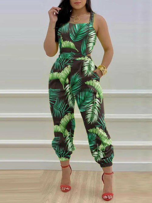 Strap Jumpsuit Sexy Backless Bow Letter Print Strapless Overalls - Amara Luxe Fine Boutique