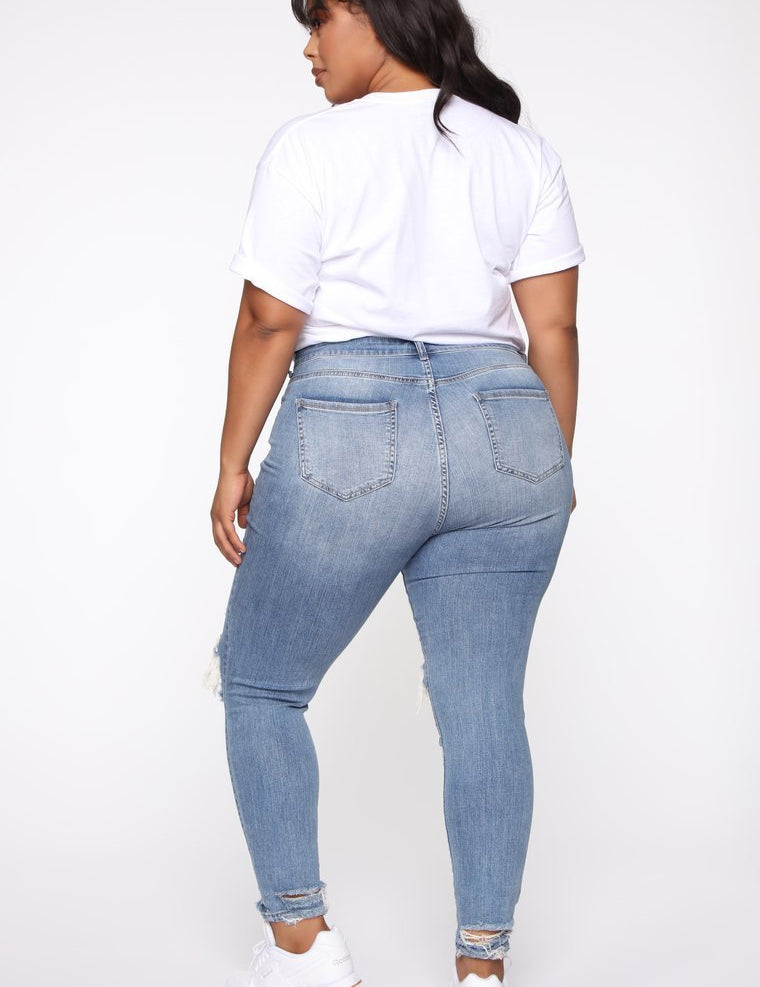 Stretch Ripped Women Plus Size Jeans Plus Size Jeans - Amara Luxe Fine Boutique