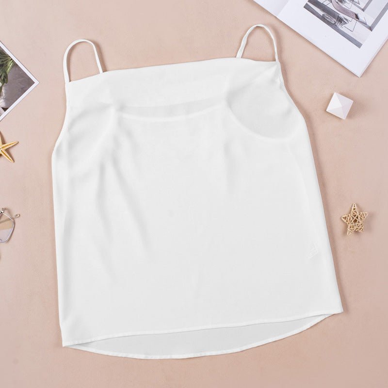 Top Loose V-neck Chiffon Tank Top Women - Amara Luxe Fine Boutique
