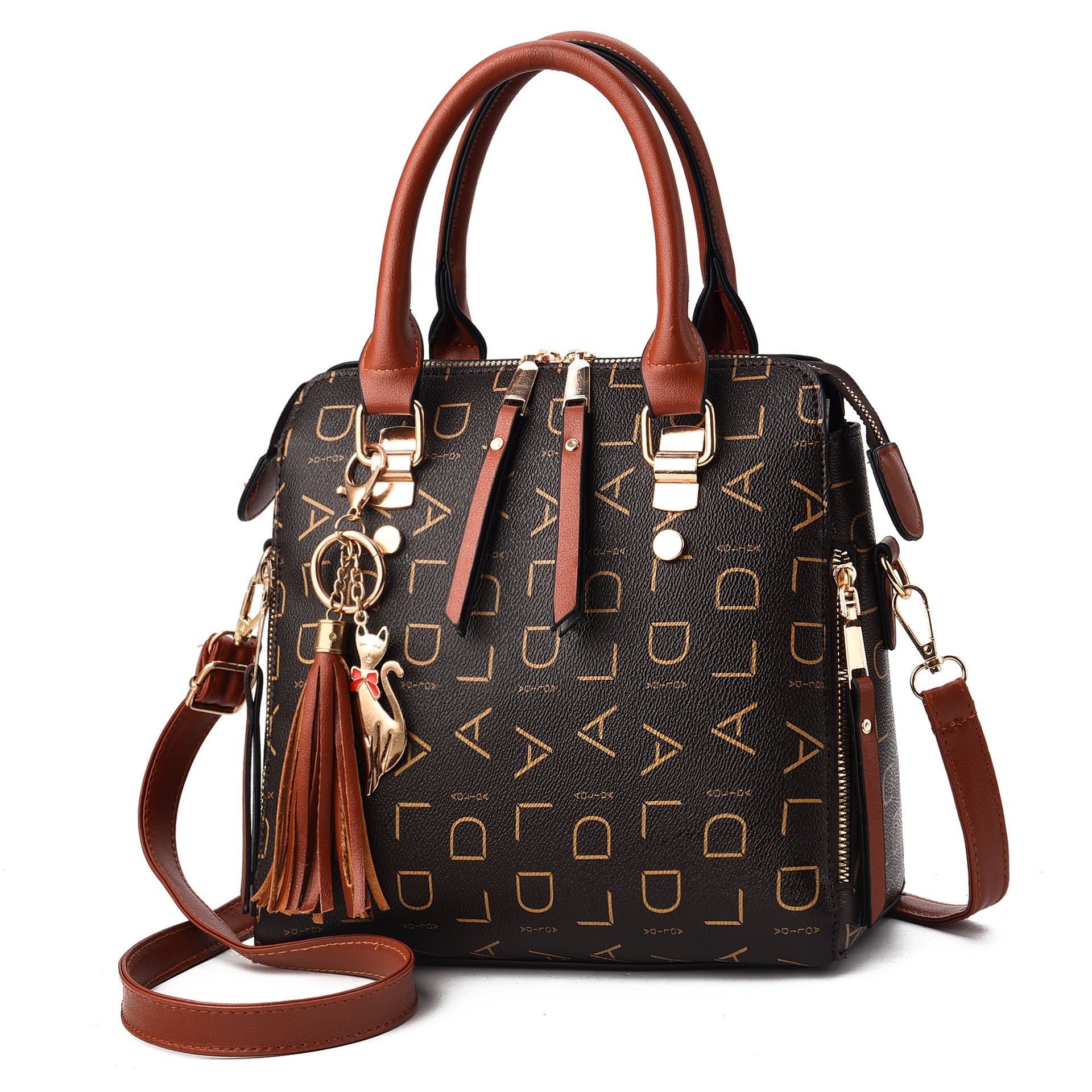 Women's Bag Leisure Shoulder Bag Large Capacity PU Leather Handbag Cross Bag - Amara Luxe Fine Boutique