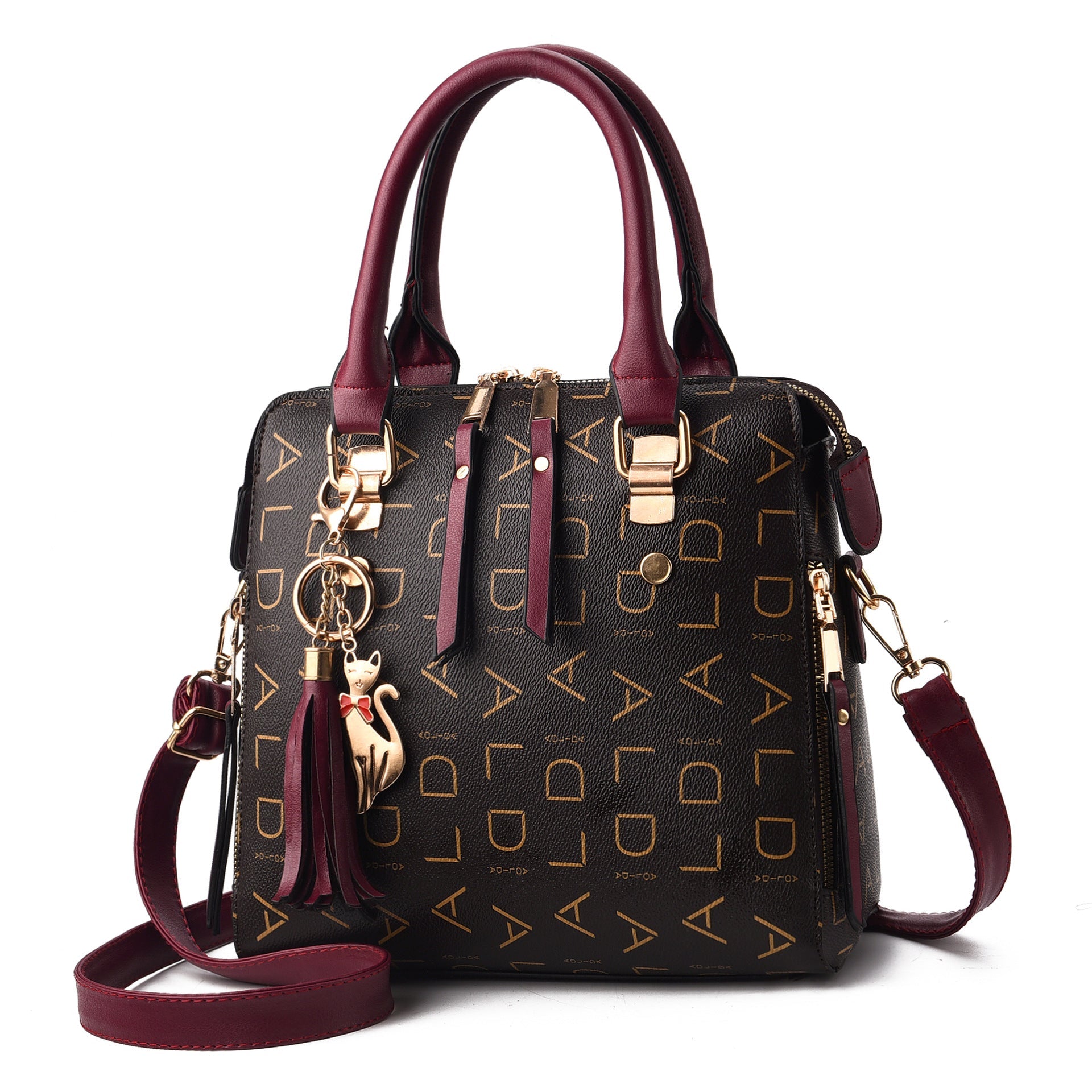 Women's Bag Leisure Shoulder Bag Large Capacity PU Leather Handbag Cross Bag - Amara Luxe Fine Boutique