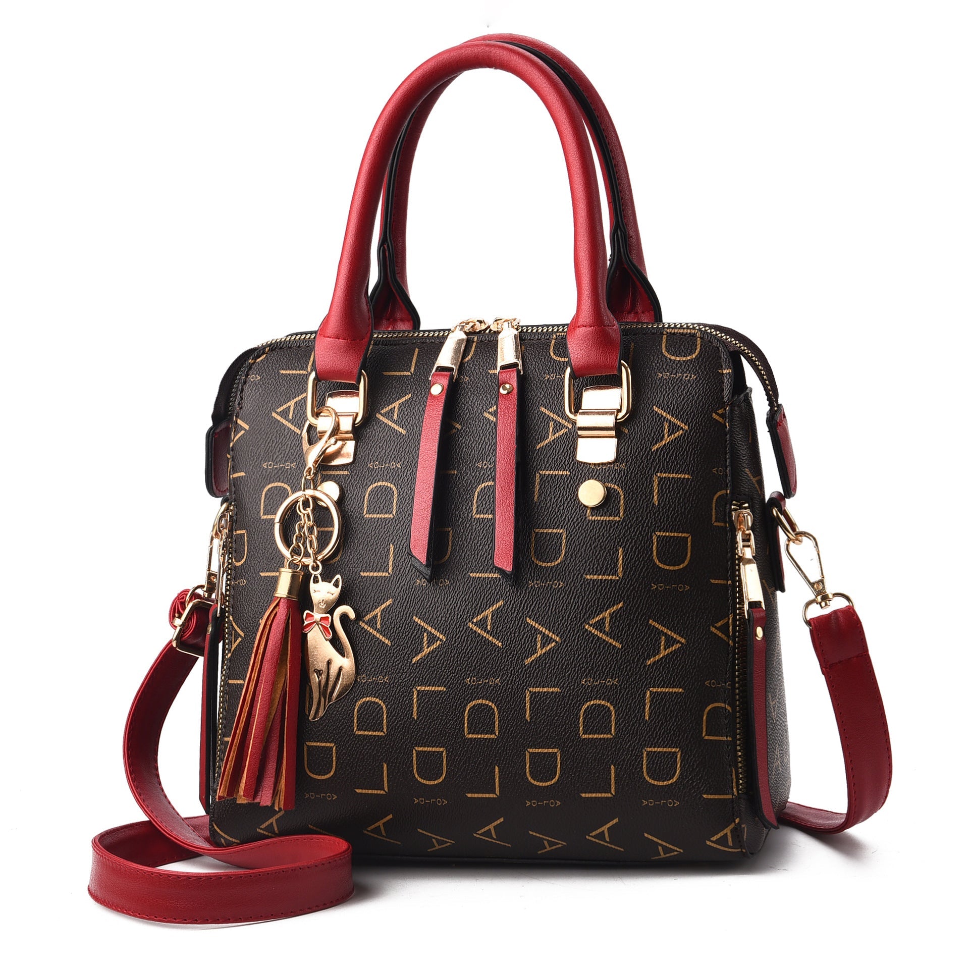 Women's Bag Leisure Shoulder Bag Large Capacity PU Leather Handbag Cross Bag - Amara Luxe Fine Boutique