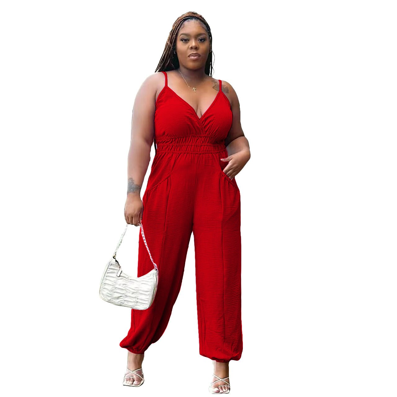 Women's Cotton And Linen Jumpsuit - Amara Luxe Fine Boutique