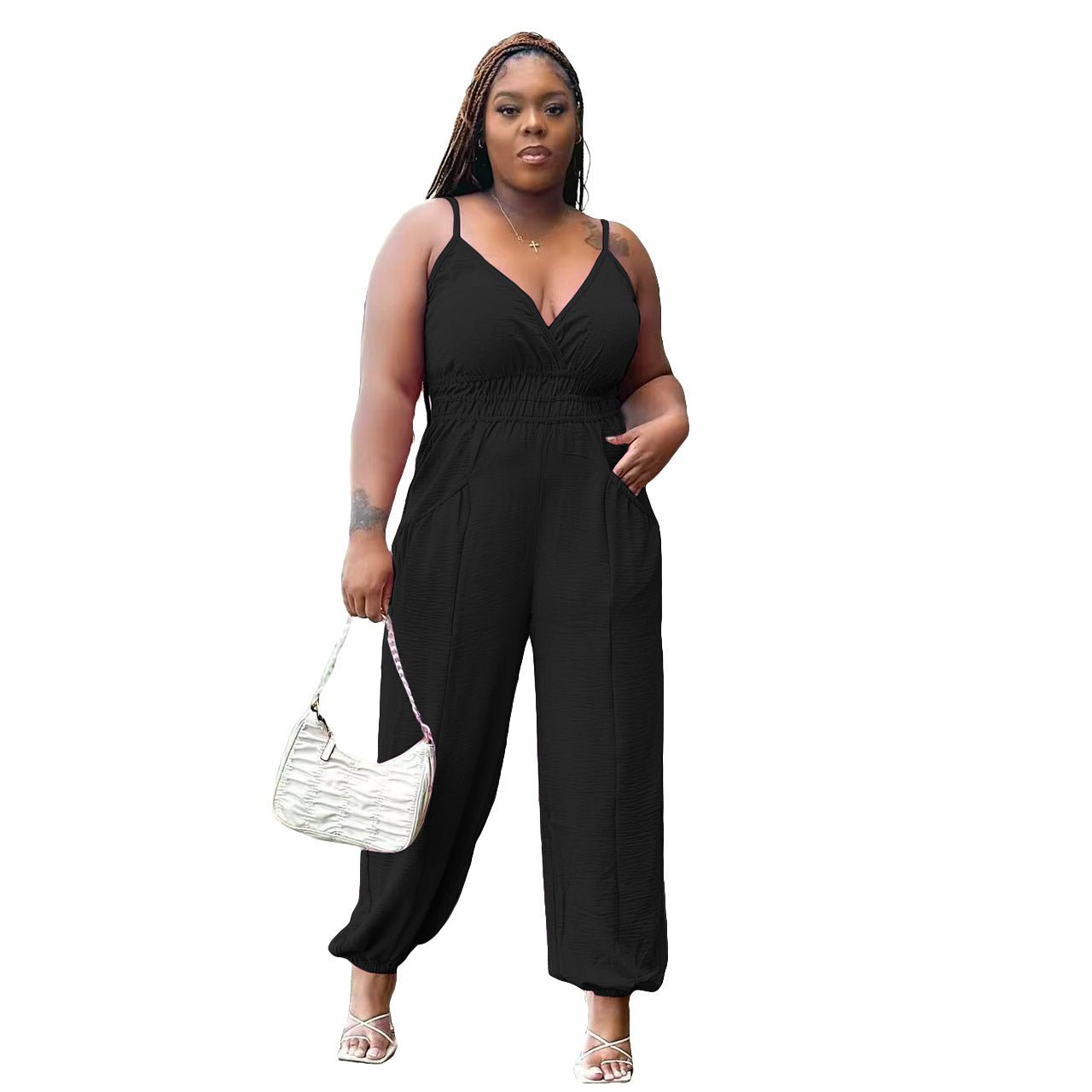 Women's Cotton And Linen Jumpsuit - Amara Luxe Fine Boutique